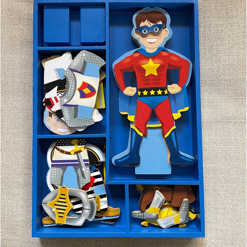 Gently used Melissa & Doug magnetic dress up Joey.